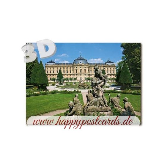 3D Würzburg Residenz - 3D Postkarte