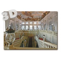 3D Würzburg Residenz - Treppenhaus -  3D Postkarte