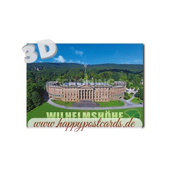 3D Kassel - Castle Wilhelmshöhe - 3D Postcard