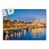 3D Dresden - Elbe at night - 3D Postcard