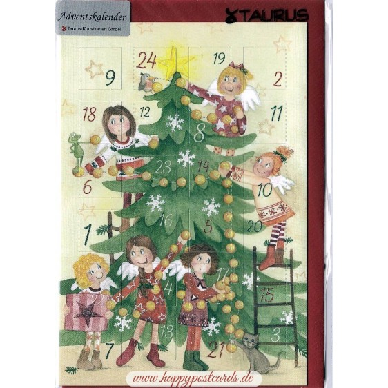 Engelchen am Weihnachtsbaum - Adventskalender