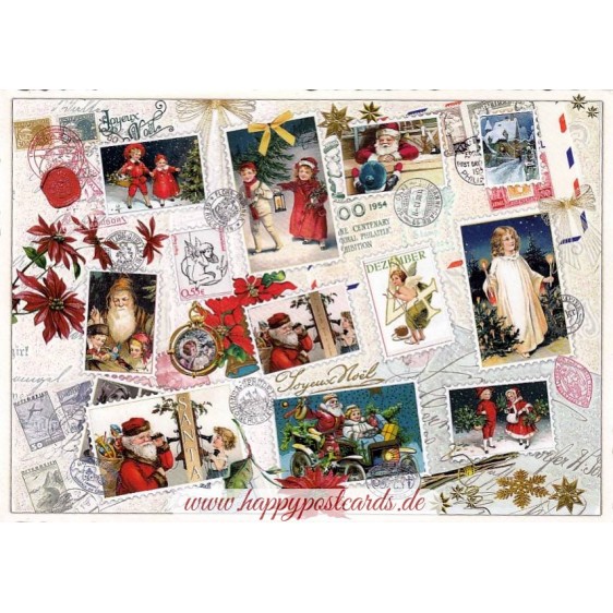 Christmas stamps 2 - Tausendschön - Postcard
