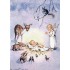 Christ Child, surrounded by forest animals and an angel - Postcard