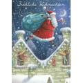 Fröhliche Weihnachten - Over the roofs - Christmas - Postcard