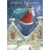 Fröhliche Weihnachten - Over the roofs - Christmas - Postcard