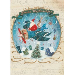 Frohe Weihnachten - Plane - Christmas - Postcard