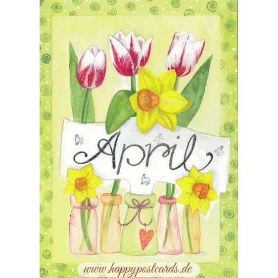 April - Tulpen - Monats-Postkarte