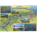 Kiel Canal - Map - Postcard