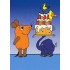 Birthday cake with Duck - Mouse  - Postcard