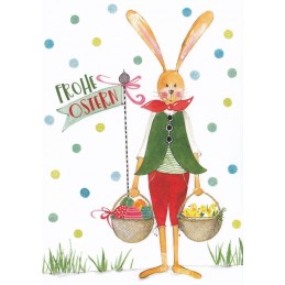 Bunny with Easterbaskets - Easterpostcard