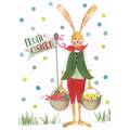 Bunny with Easterbaskets - Easterpostcard