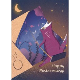 Happy Postcrossing - Himmelsschaukel - Postkarte
