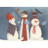 Happy Snowmen - Christmas Postcard