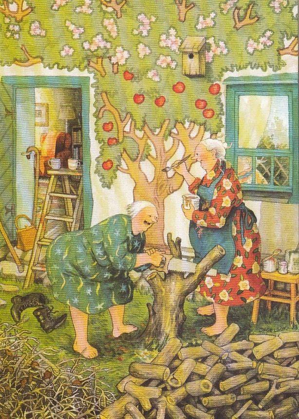 78 - Frauen bei der Baumpflege - Löök Postkarte