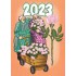 616 - Jahreskarte 2023 Frauen mit Rosen - Löök Postkarte