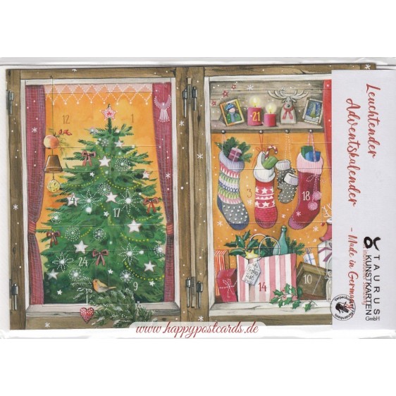 Weihnachtliche Fenster - Leuchtender Adventskalender