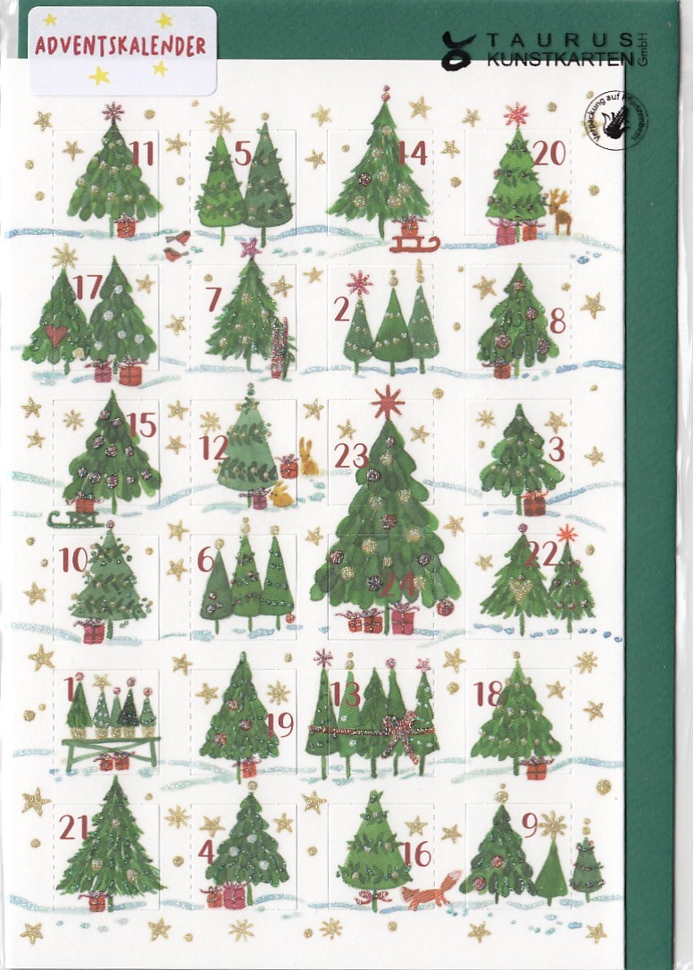 Weihnachtsbäume - Adventskalender