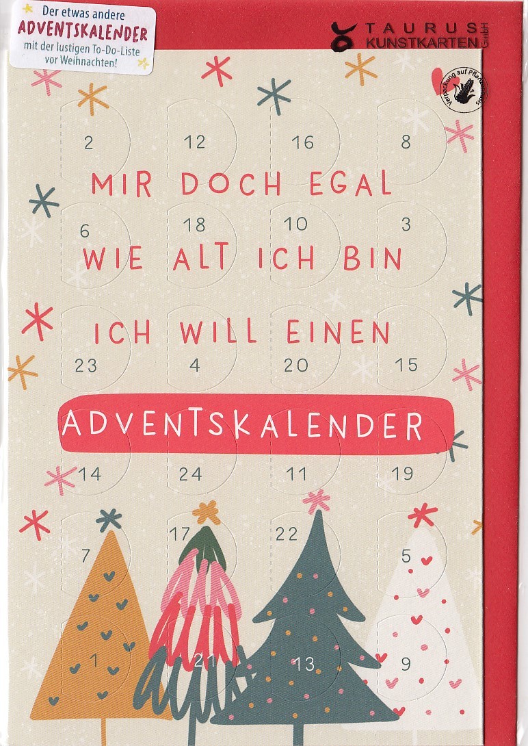 Weihnachtsbäume und Sprüche - Advent calendar