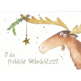Moose - Weihnachtszeit - Christmas Postcard