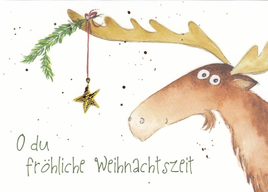 Elch - Weihnachtszeit - Weihnachtskarte