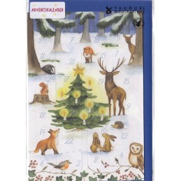 Animals around Christmastree - Advent calendar