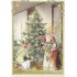 Nikolaus mit Weihnachtsbaum - Tausendschön - Weihnachtskarte