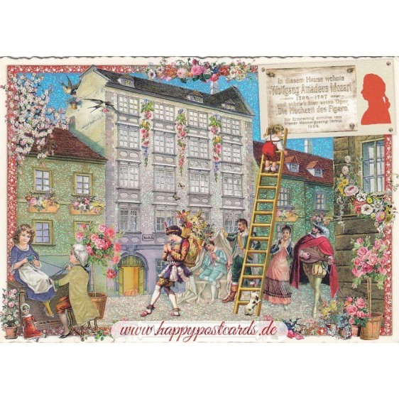 Wien - Mozarthaus - Tausendschön - Postkarte
