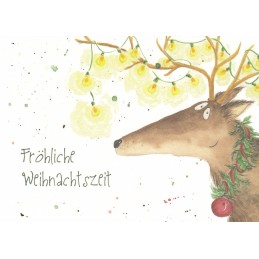 Deer - Weihnachtszeit - Christmas Postcard