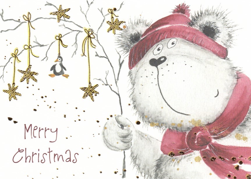 Eisbär - Merry Christmas - Weihnachtskarte