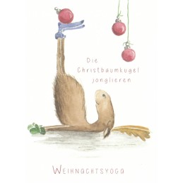 Christmasyoga - Christmas ornament - Christmas Postcard