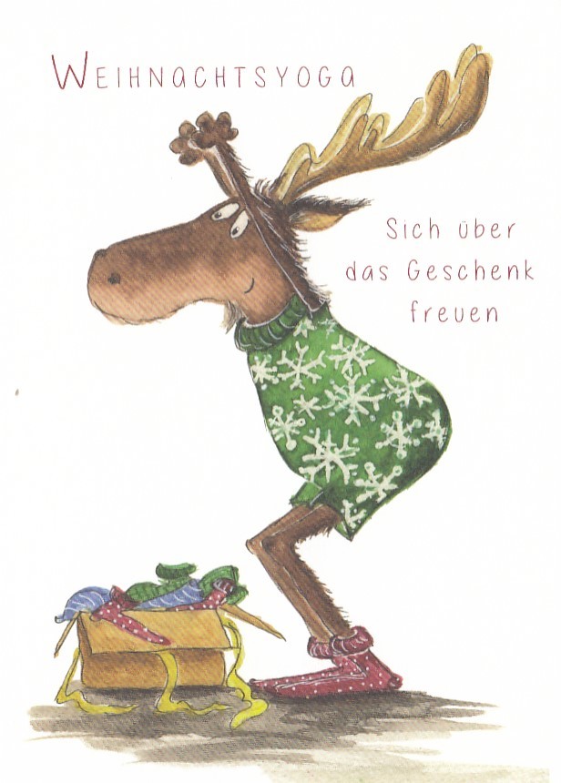 Christmasyoga - Present - Christmas Postcard