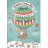 Hot-air balloon - Fröhliche Weihnachten- Christmas Postcard