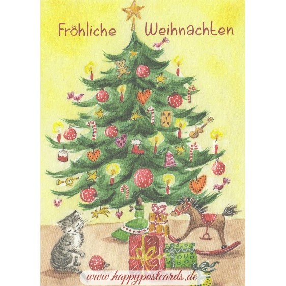 Christmastree - Fröhliche Weihnachten - Christmas Postcard