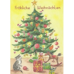 Christmastree - Fröhliche Weihnachten - Christmas Postcard