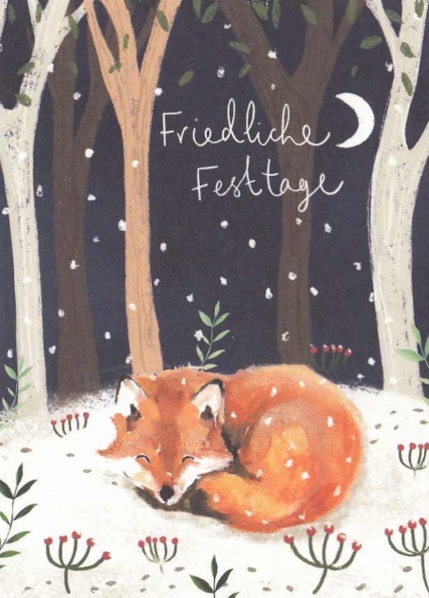 Fox - Friedliche Festtage - Christmas Postcard