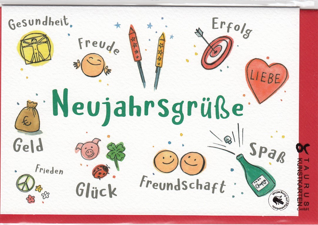 Neujahrsgrüße - New year greeting card