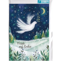 Friede - Taube - Weihnachtsgrußkarte