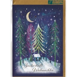 Zauberhafte Weihnachten - Fir trees - Christmas card