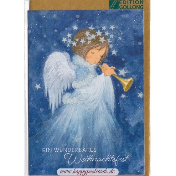 Wunderbares Weihnachtsfest - Engel - Weihnachtsgrußkarte