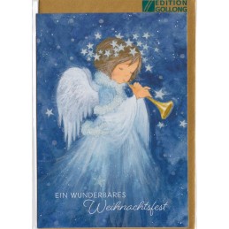 Wunderbares Weihnachtsfest - Engel - Weihnachtsgrußkarte