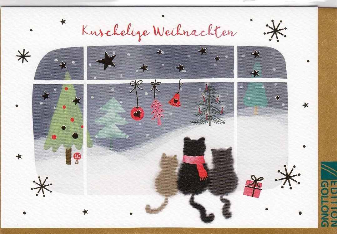 Kuschelige Weihnachten - Katzen - Weihnachtsgrußkarte