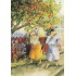 11 - Old Ladies shaking apples - postcard