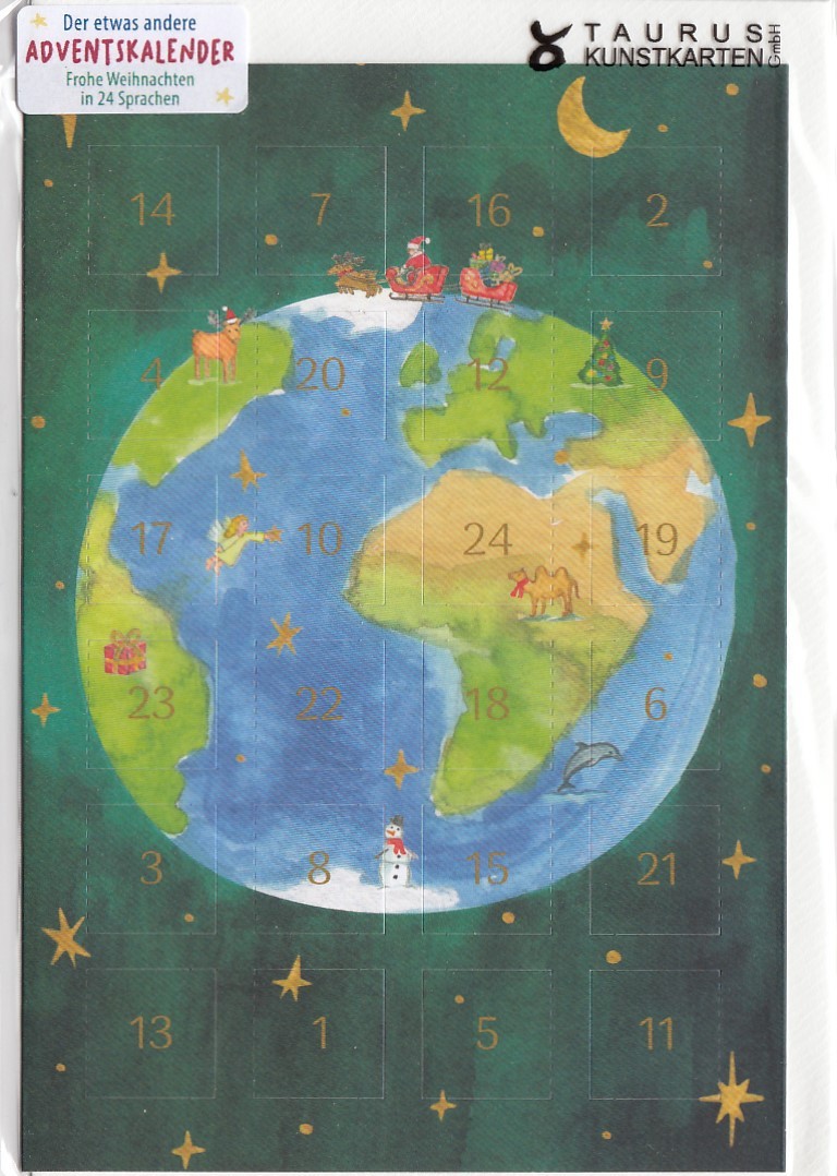 Frohe Weihnachten in 24 Sprachen- Adventskalender