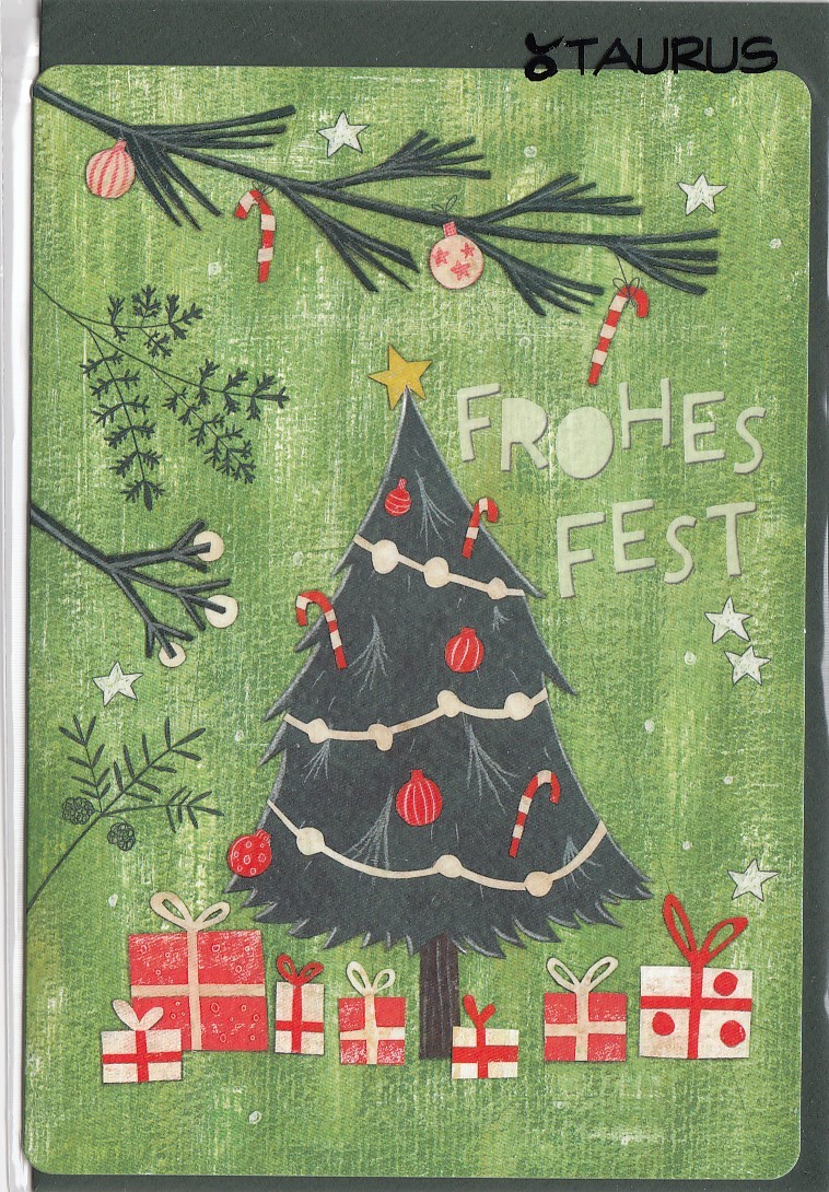 Frohes Fest - Weihnachtsbaum - Weihnachtsgrußkarte
