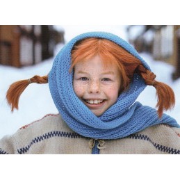 Pippi Lonstocking in winter - Pippi Longstocking - Postcard