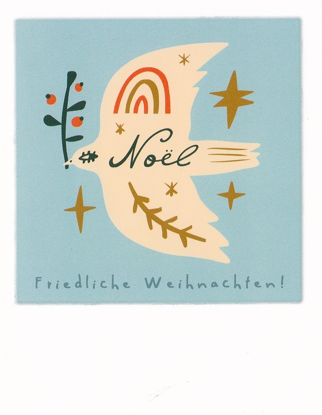 Friedliche Weihnachten - Taube - Weihnachtskarte - PolaCard