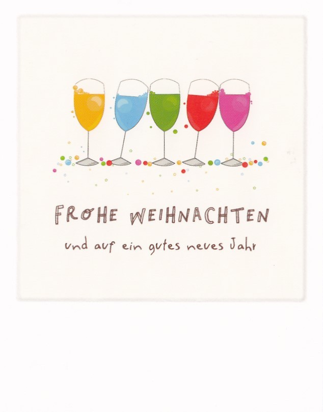 Frohe Weihnachten - Champagne glasses - Christmas PolaCard