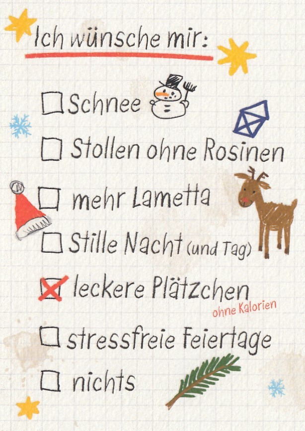 Wish list - Christmas Postcard