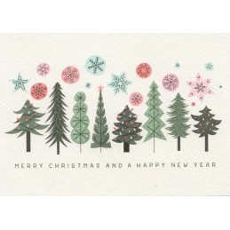 Merry Christmas - Bäume- Weihnachtskarte