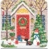 Frohes Fest - Weihnachtliche Haustür - Weihnachtskarte